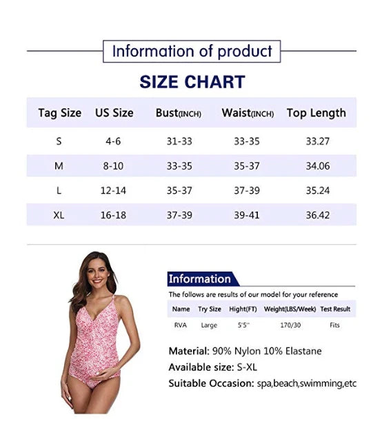 Stylish Maternity Swimwear: Stripe Print Tankinis & Bikinis for Expecting Moms