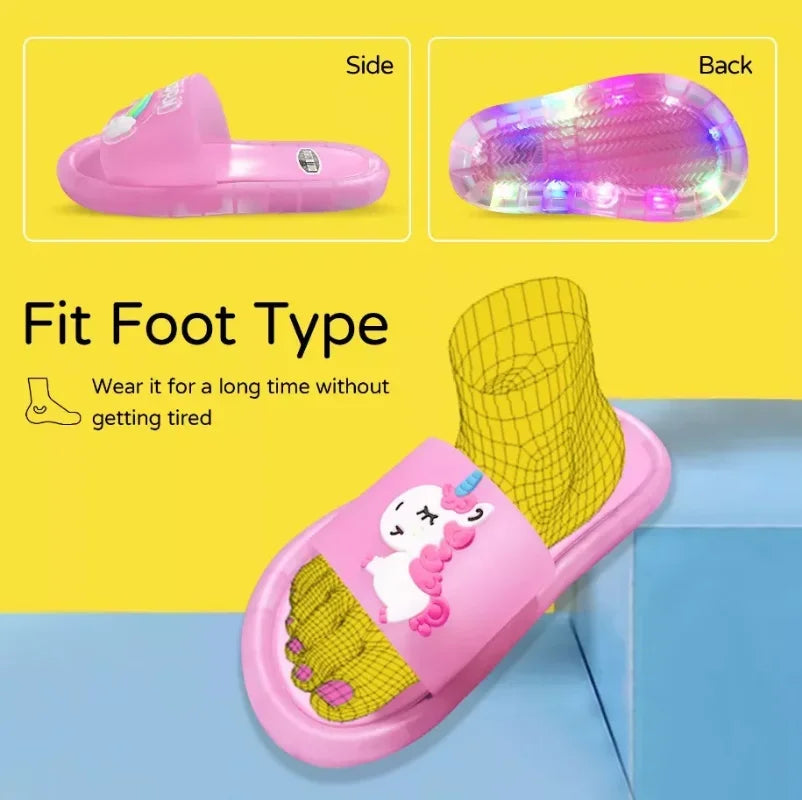 Magical Unicorn Light-Up Slippers for Kids Fun & Cozy