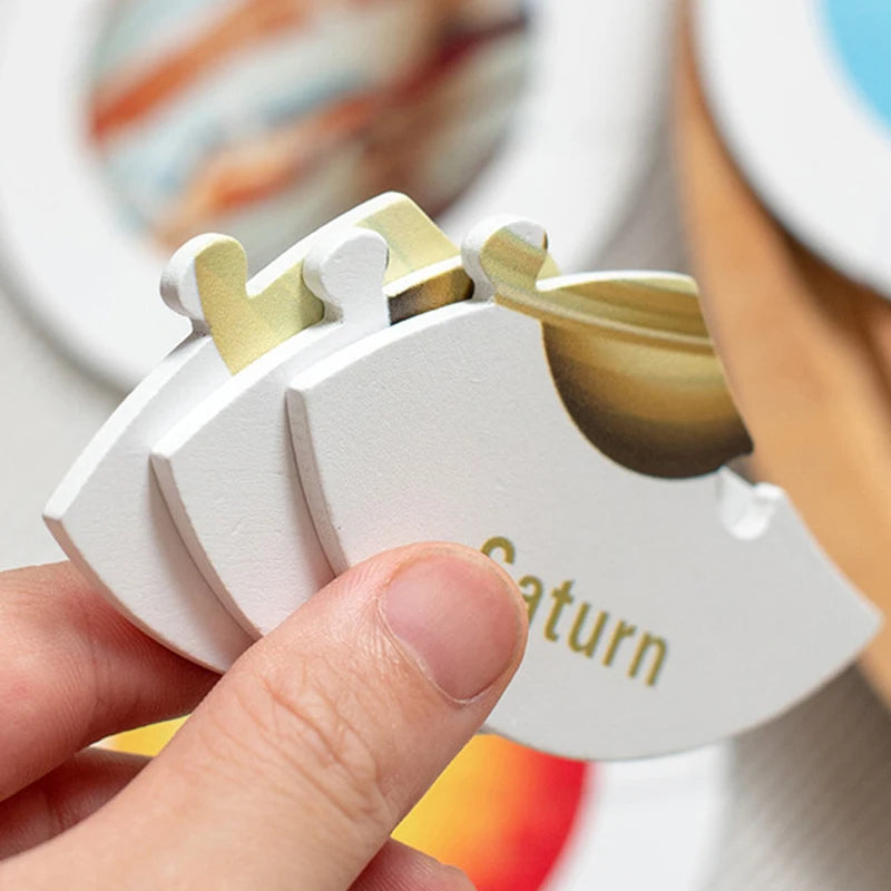 Educational Wooden Solar System Puzzle Toy for Kids Learning | Arroura Studio