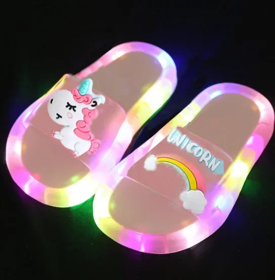 Magical Unicorn Light-Up Slippers for Kids Fun & Cozy