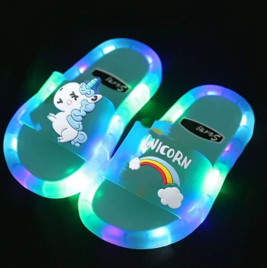Magical Unicorn Light-Up Slippers for Kids Fun & Cozy