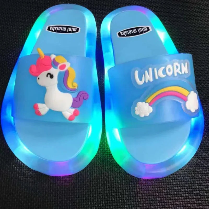 Magical Unicorn Light-Up Slippers for Kids Fun & Cozy