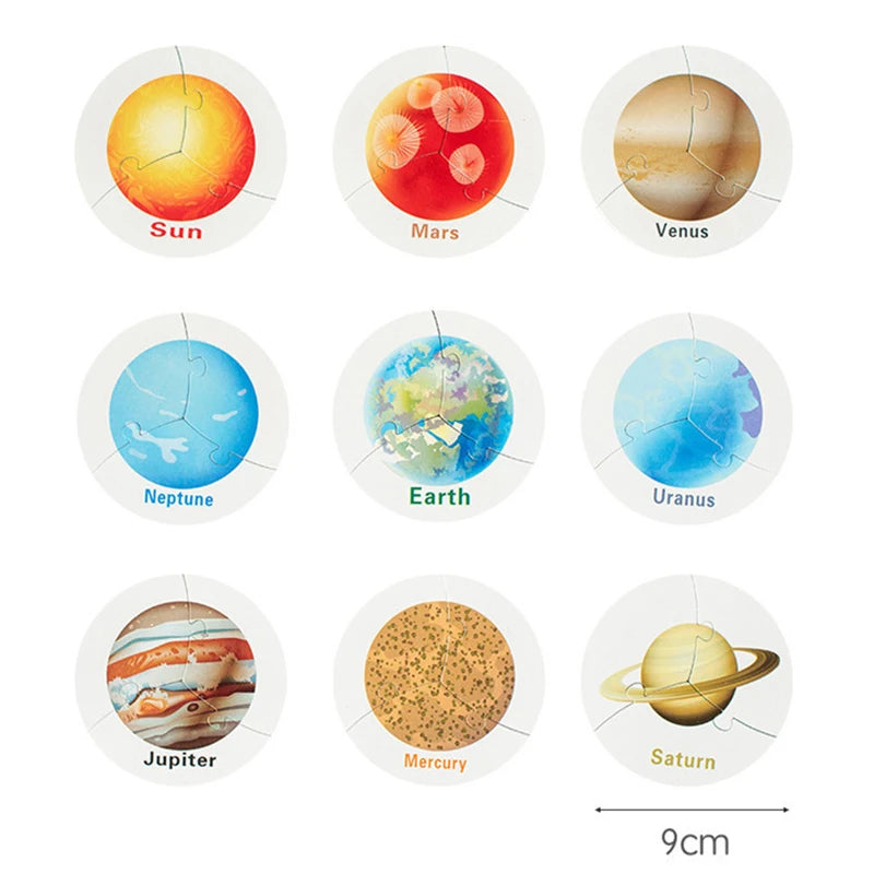Educational Wooden Solar System Puzzle Toy for Kids Learning | Arroura Studio