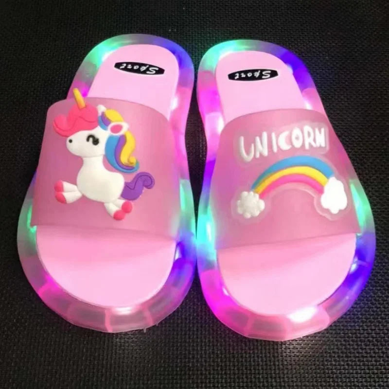 Magical Unicorn Light-Up Slippers for Kids Fun & Cozy