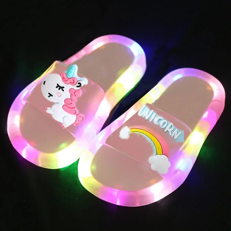 Magical Unicorn Light-Up Slippers for Kids Fun & Cozy