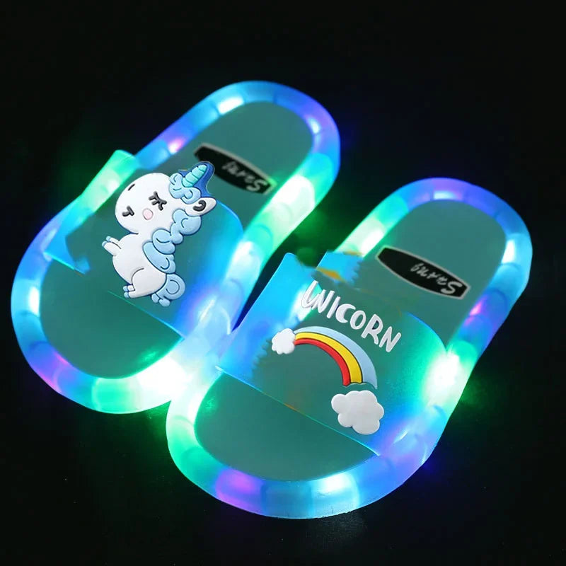 Magical Unicorn Light-Up Slippers for Kids Fun & Cozy