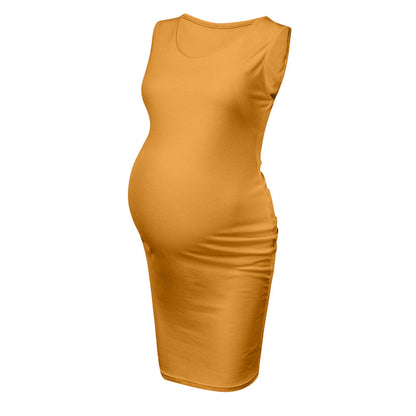 Elegant Sleeveless Maternity Dress for Modern Moms | Arroura Studio