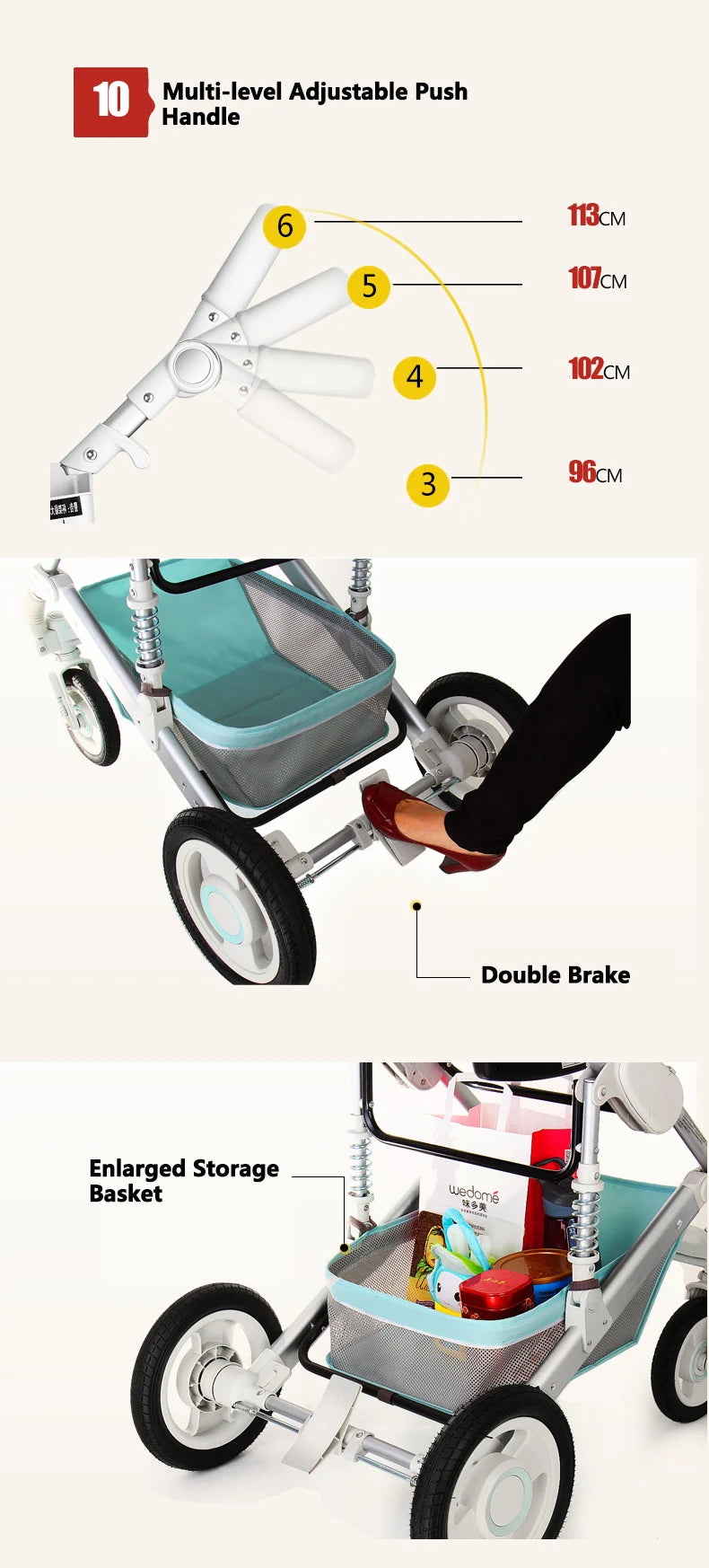 3 in 1 Infant Stroller Set Features (11)