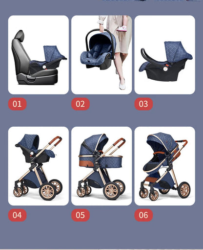 Comfortable portable baby strollers