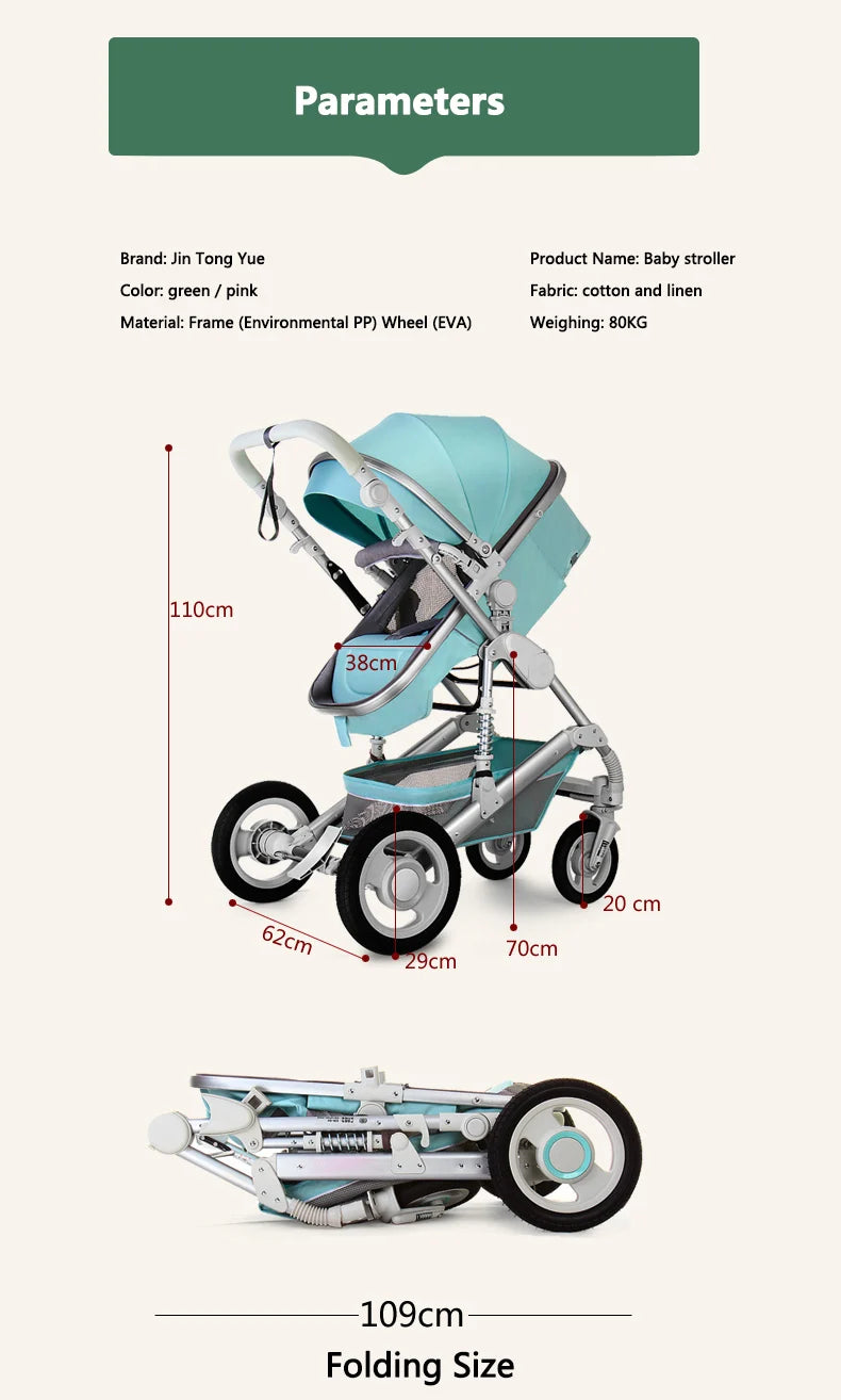 3 in 1 Infant Stroller Set Measurements 