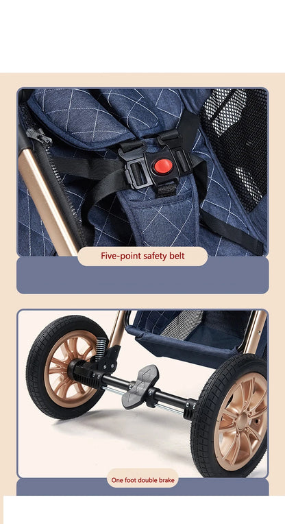 Comfortable portable baby strollers