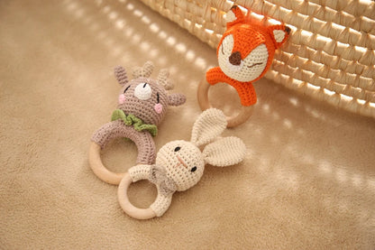 Complete Baby Gift Set: Bath Essentials, Crochet Rattle & Blanket for Newborns