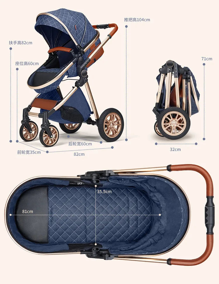 Comfortable portable baby strollers