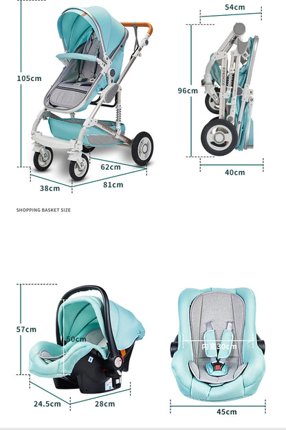 Luxury Multifunctional Baby Stroller