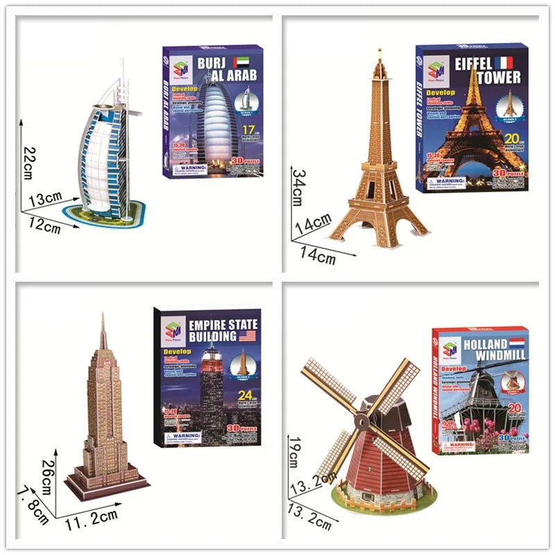 World Famous Architecture Building 3D Jigsaw Puzzle Toys For Kids Christmas Gift