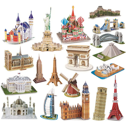 World Famous Architecture Building 3D Jigsaw Puzzle Toys For Kids Christmas Gift