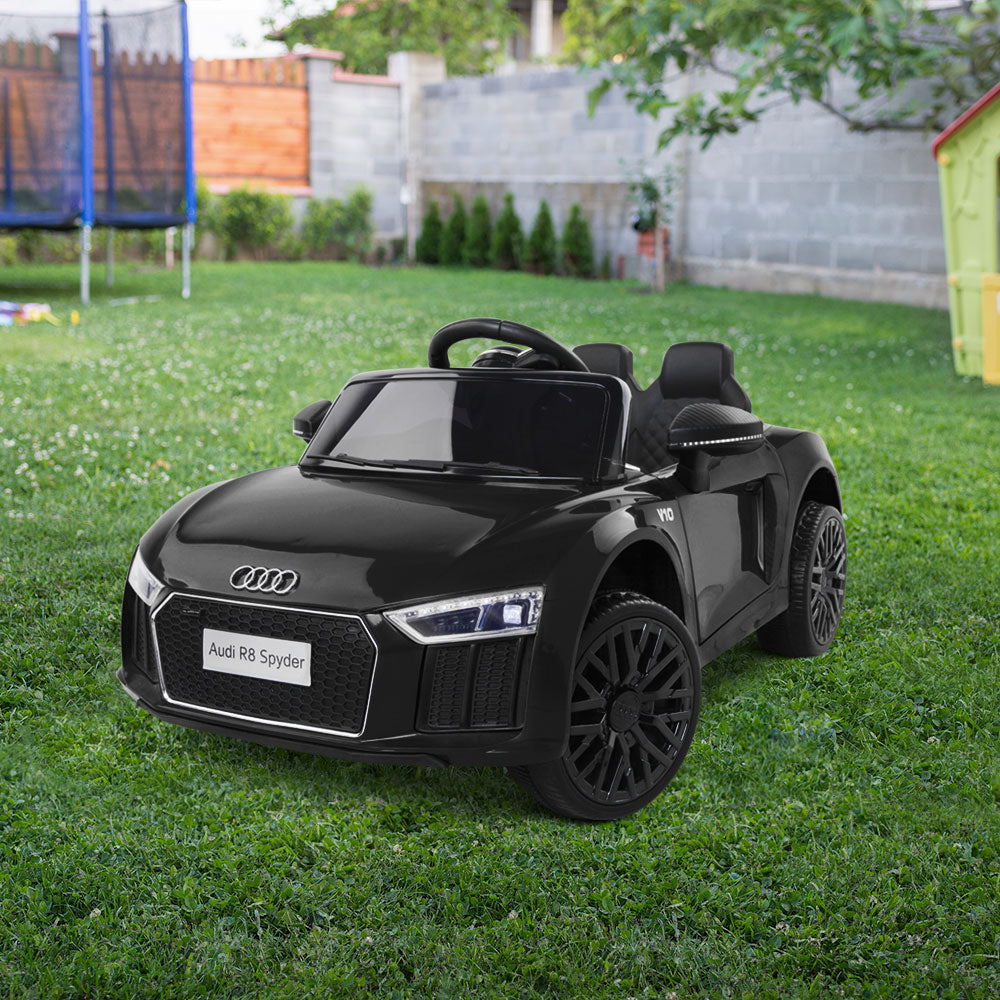 Kids Audi R8 Licensed Electric Ride-On Car – Black