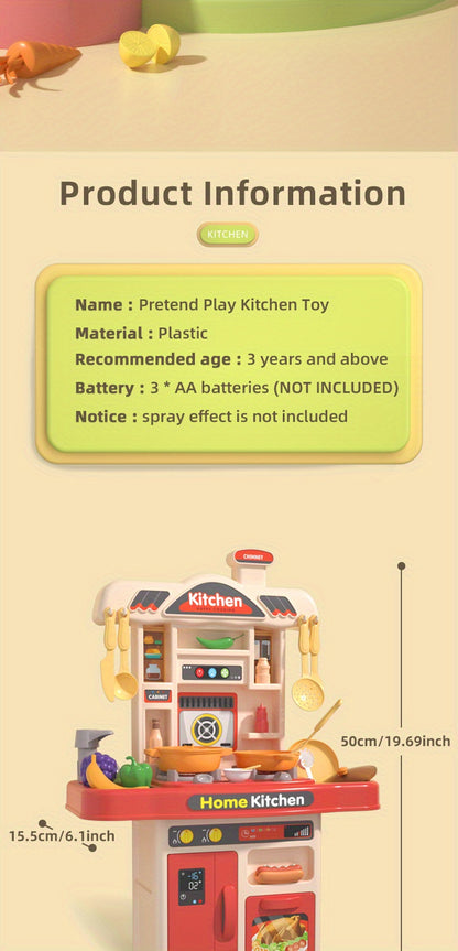 Realistic Pretend Play Cooking Toy for Kids Product Information