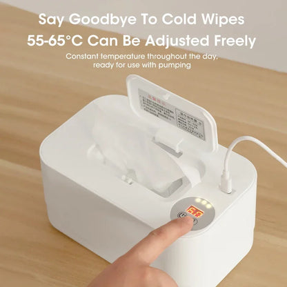 Baby Wipe Warmer Heater with LED Display Wet Towel Dispenser