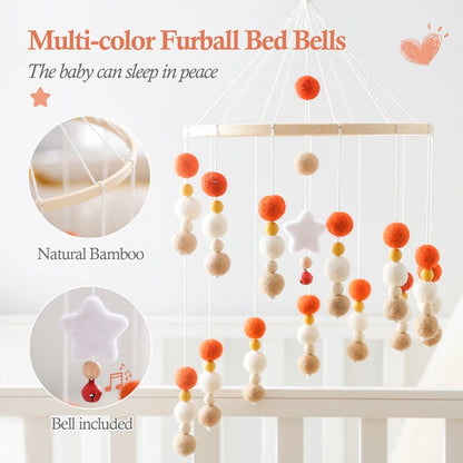 Montessori Baby Mobile Colorful Plush Ball Rattle