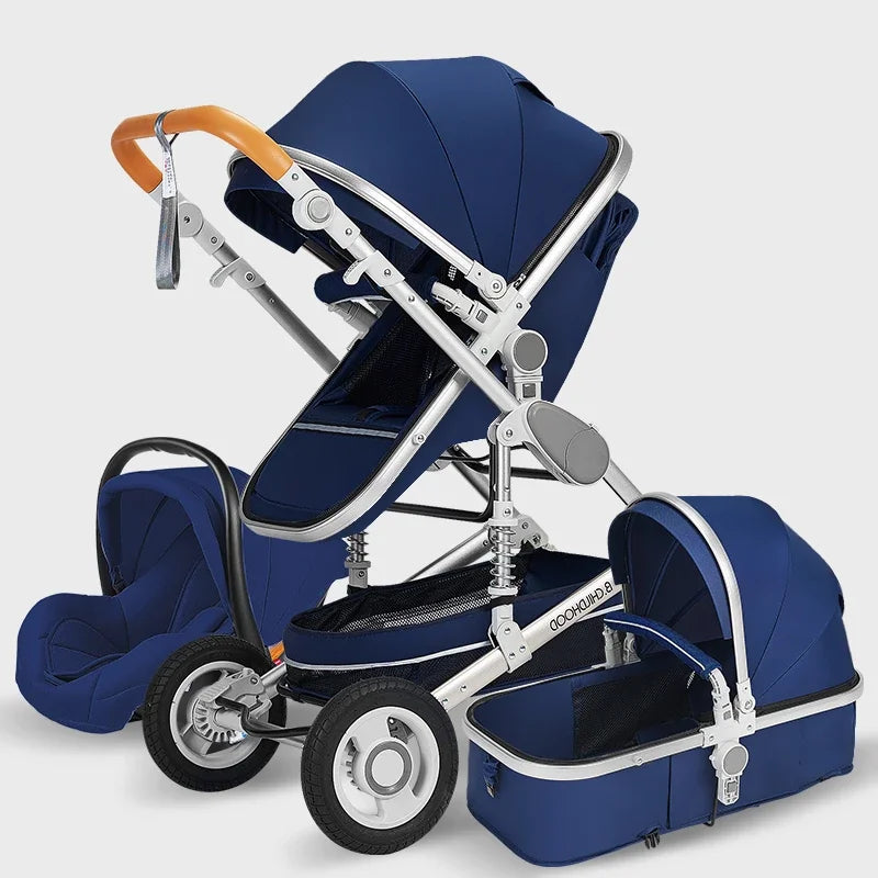 3 in 1 Infant Stroller Set Blue 