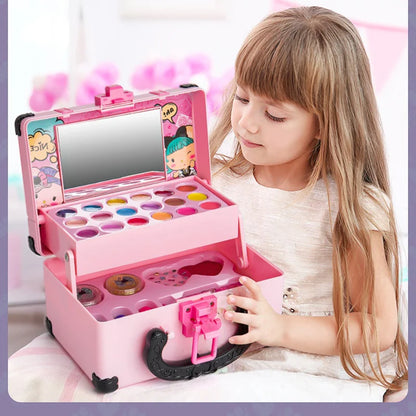 Children Makeup Cosmetics Pretend Playing Box