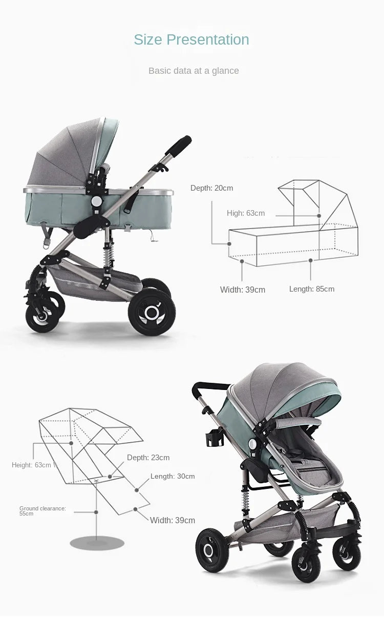 Luxury High Landscape Baby Strollers