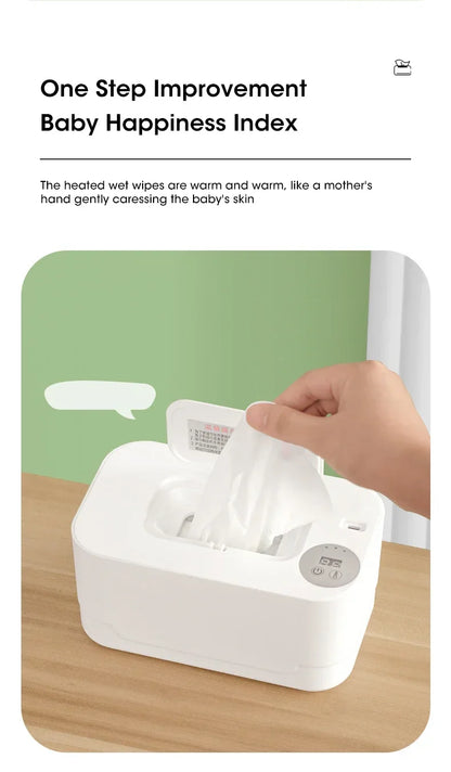 Baby Wipe Warmer Heater with LED Display Wet Towel Dispenser