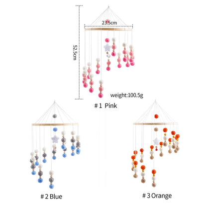 Montessori Baby Mobile Colorful Plush Ball Rattle