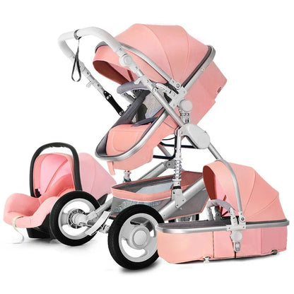 3 in 1 Infant Stroller Set Pink (1)