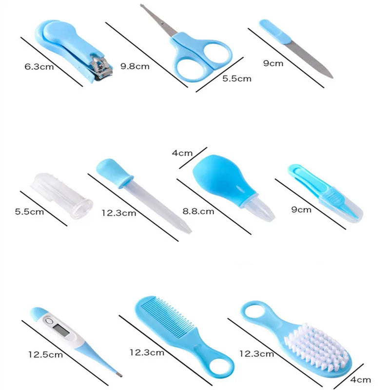 Baby Care Kit Items measurements 