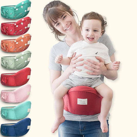 Mom carry her son in Baby Hip Seat Carrier