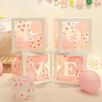 Transparent Balloon Letter Box Baby Shower