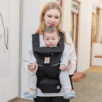 Mom with baby in baby carrier 4 In 1 ergonomic kangaroo design (1)