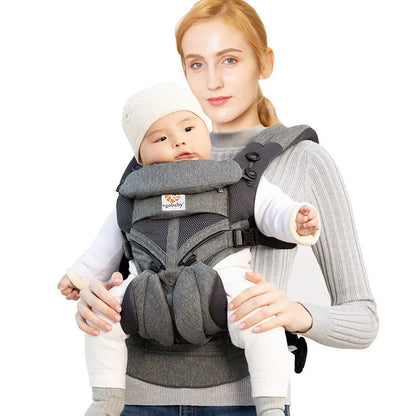 Mom with baby in baby carrier 4 In 1 ergonomic kangaroo design (2)