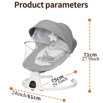 Electric Baby Bouncer & Rocker with Bluetooth