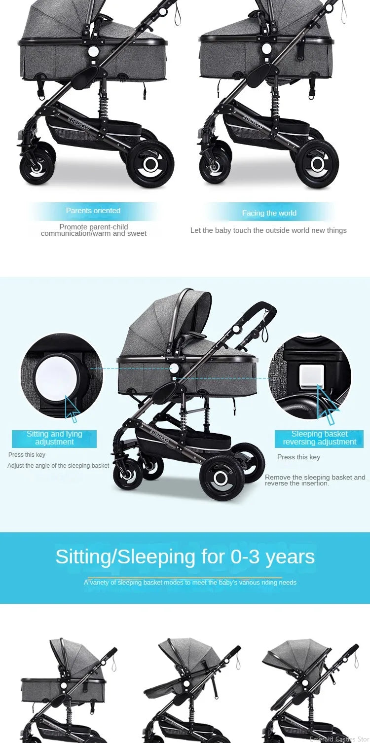 3 in 1 stroller folding two-sided features (10)