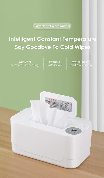 Baby Wipe Warmer Heater with LED Display Wet Towel Dispenser