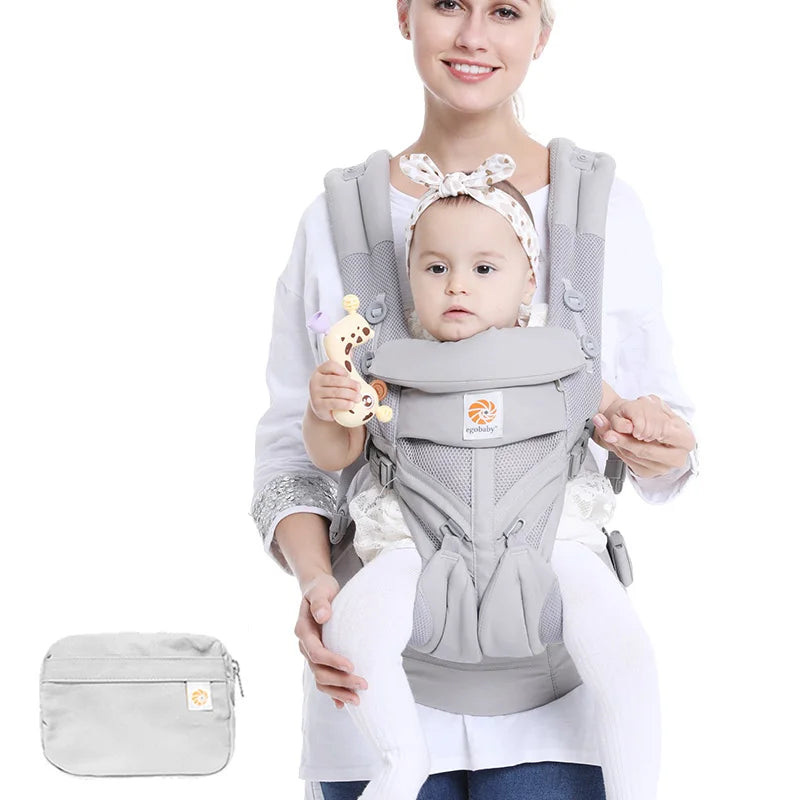 Mom with baby in baby carrier 4 In 1 ergonomic kangaroo design (19)