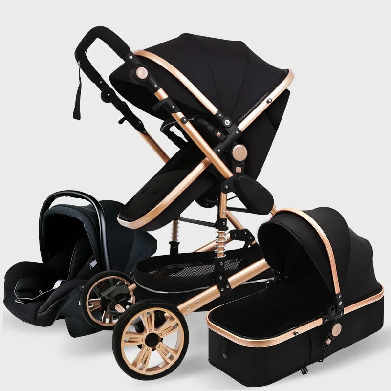 3 in 1 Infant Stroller Set Black (3)