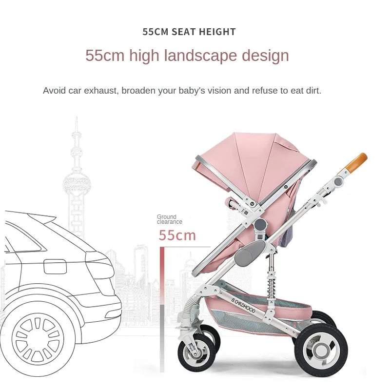 3 in 1 stroller folding two-sided features