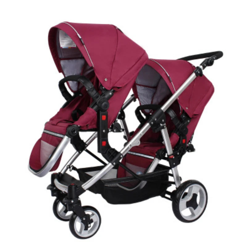 Multifunction Twin Stroller Trolley Baby