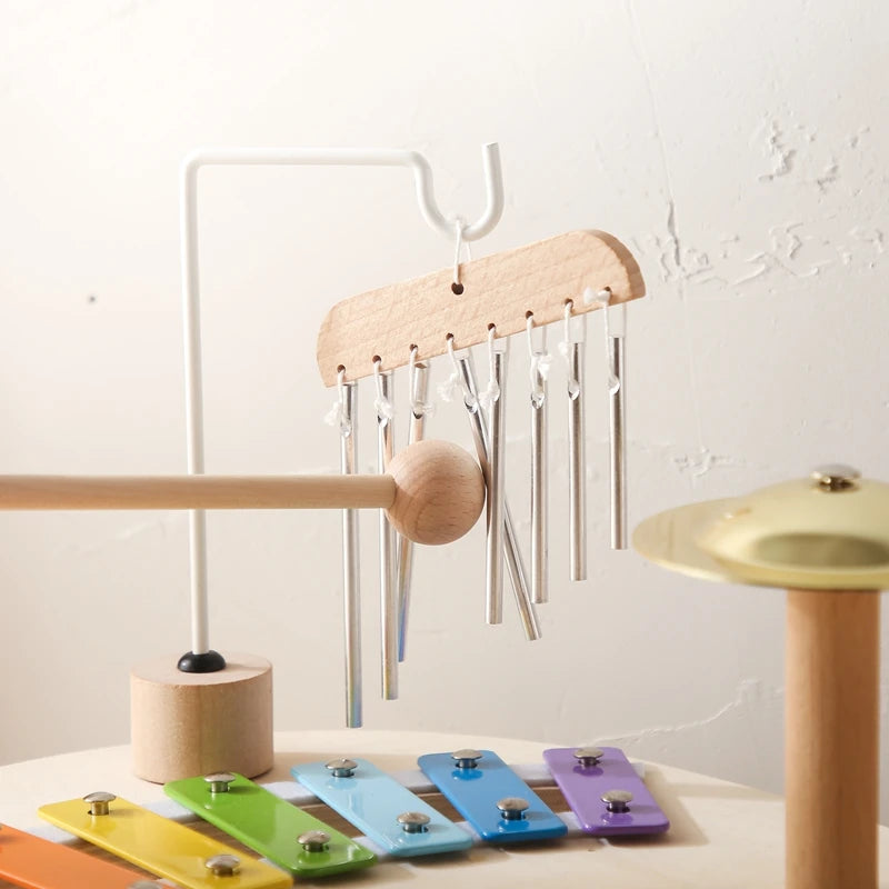 Wooden Xylophone & Aeolian Bells for Music Play