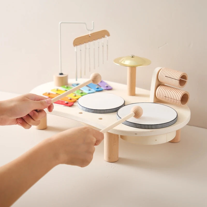 Wooden Xylophone & Aeolian Bells for Music Play