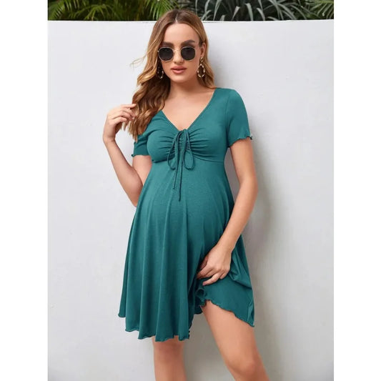 V-Neck Dress Vestido Pregnancy Clothing