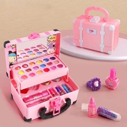 Children Makeup Cosmetics Pretend Playing Box