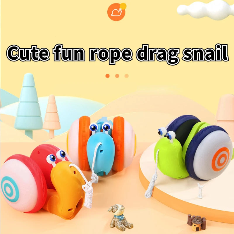 Children's Cute Rope Drag Snail Toy