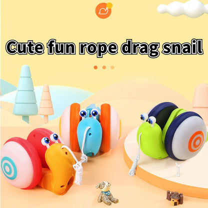 Children's Cute Rope Drag Snail Toy