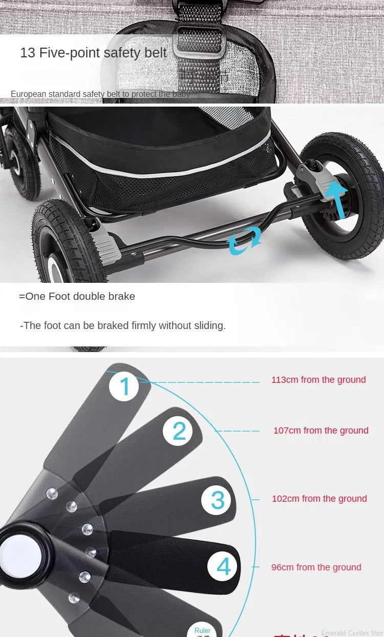 3 in 1 stroller folding two-sided features (19)