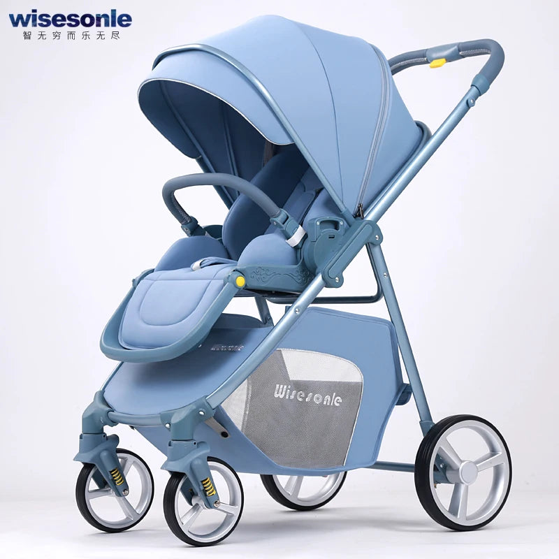 2 In 1 Portable Multifunctional Baby Stroller Blue